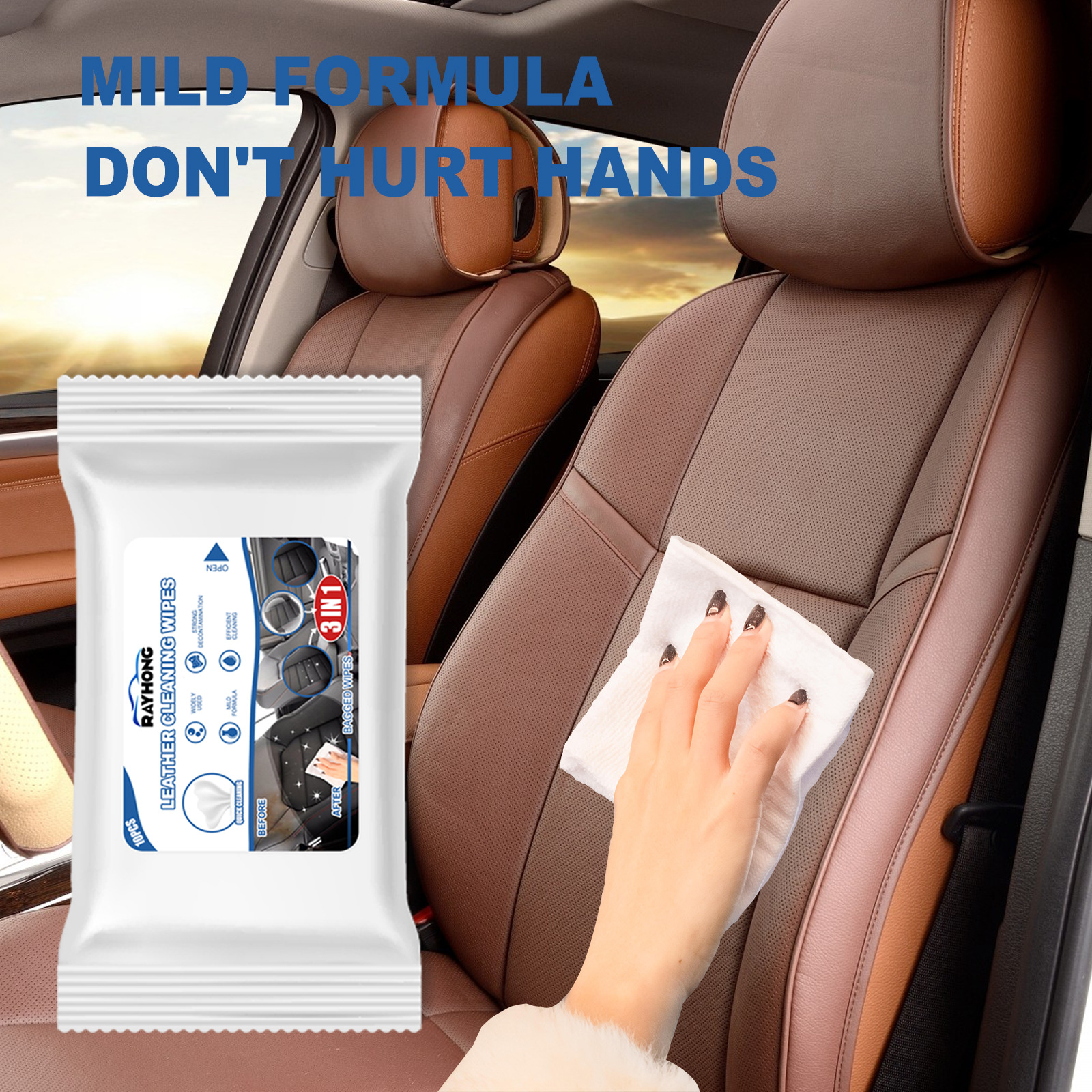 Car Leather Cleaning Wipes, Se - огляд і ціна Dirt Brush Interior