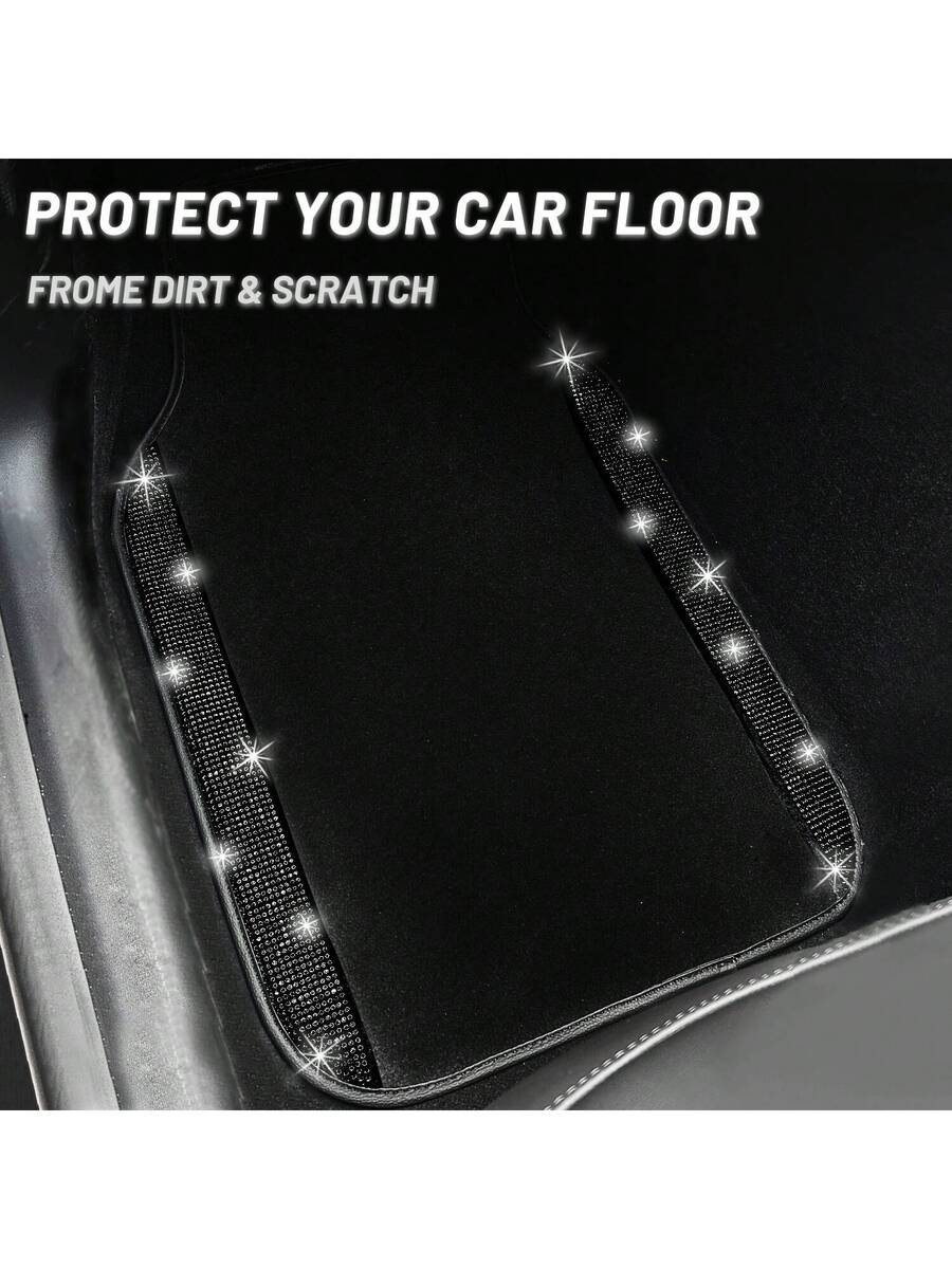 Bling Car Floor Mats Set With  - огляд і ціна Dirt Brush Interior