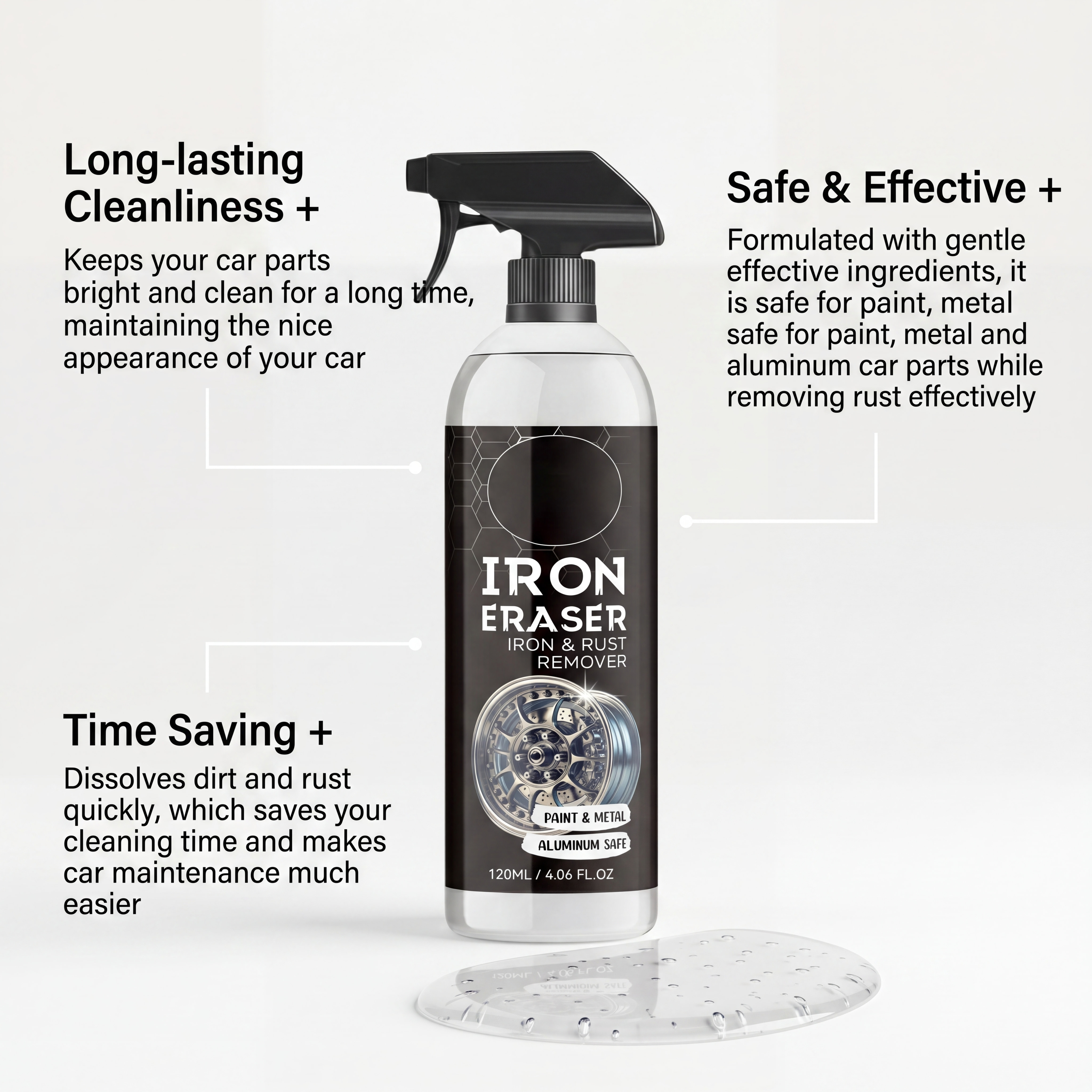 Car Rust Remover Spray Powerfu - огляд і ціна Wheel Cleaner Alloy