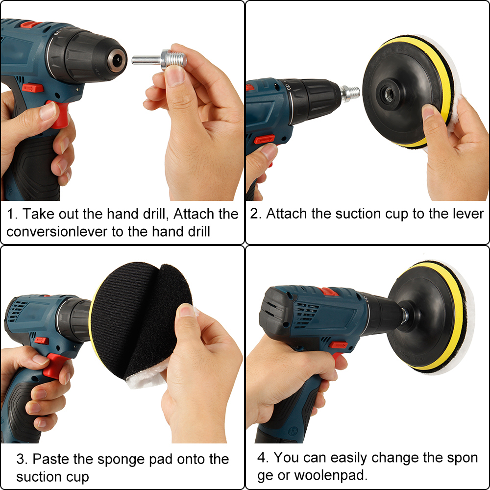 5pcs Car Polishing Pads Set 6  - огляд і ціна Polish Pad Set Buffer