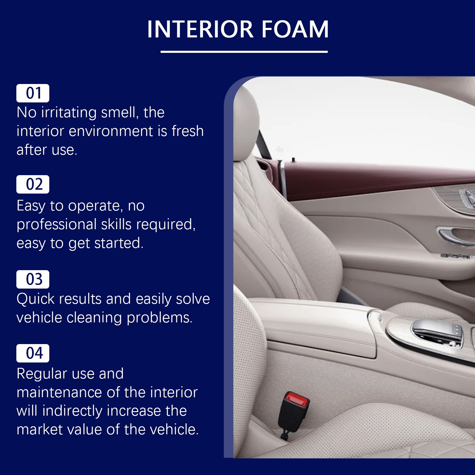 Multi-purpose Car Interior Foa - огляд і ціна Seat Cleaner Fabric