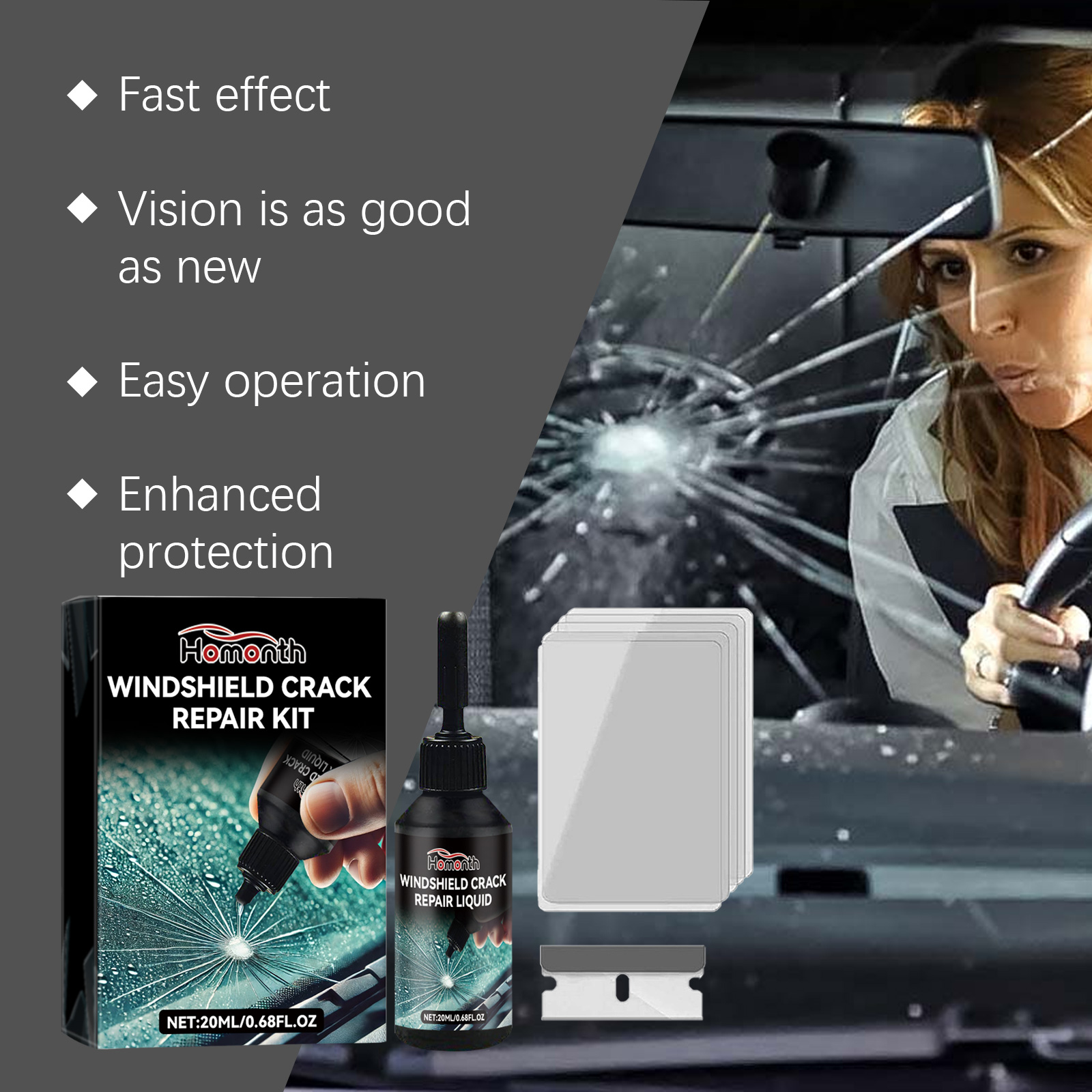 Car Glass Care Kit, Profession - огляд і ціна Glass Cleaner Streak