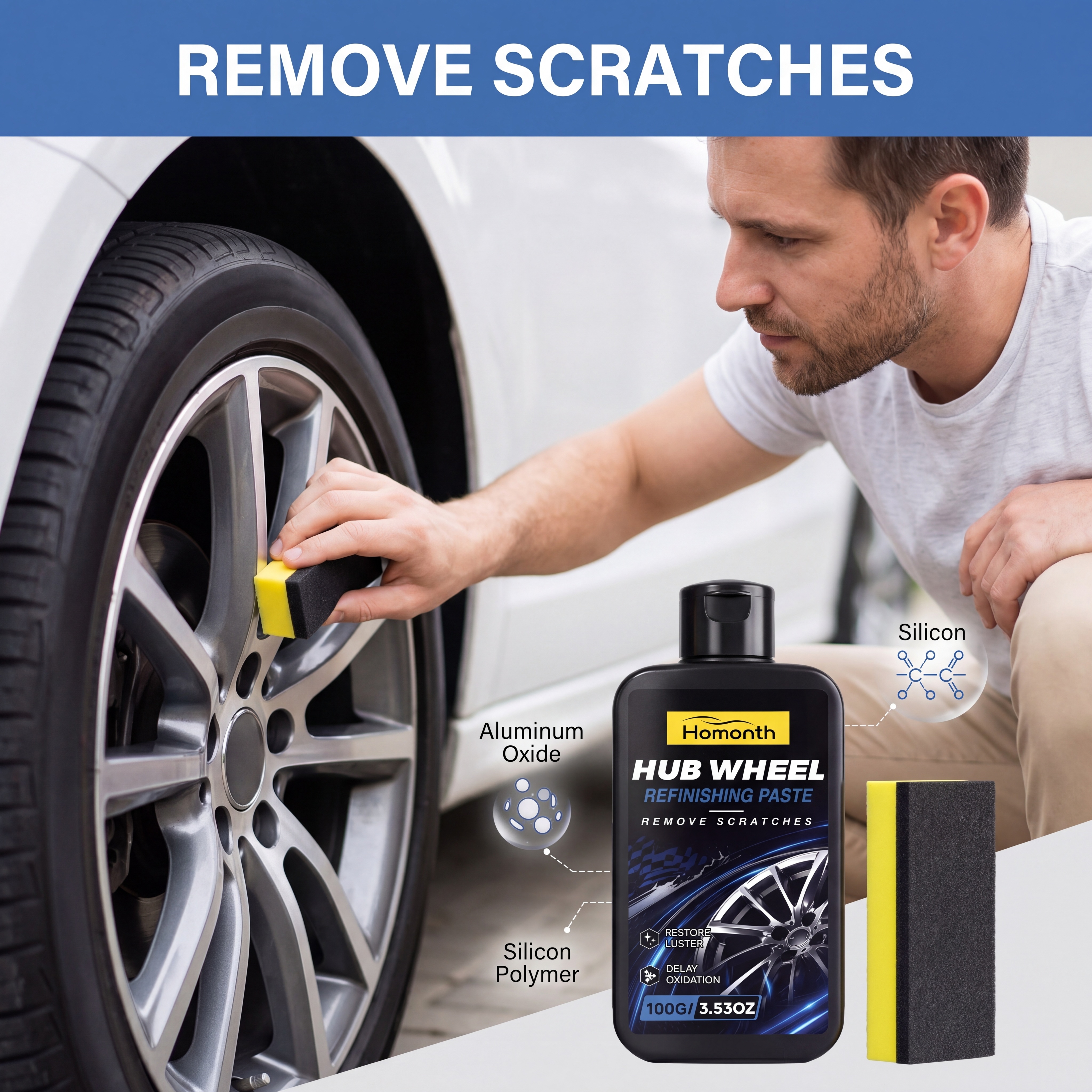Wheel Polish Paste Scratch Rem - огляд і ціна Wheel Cleaner Alloy