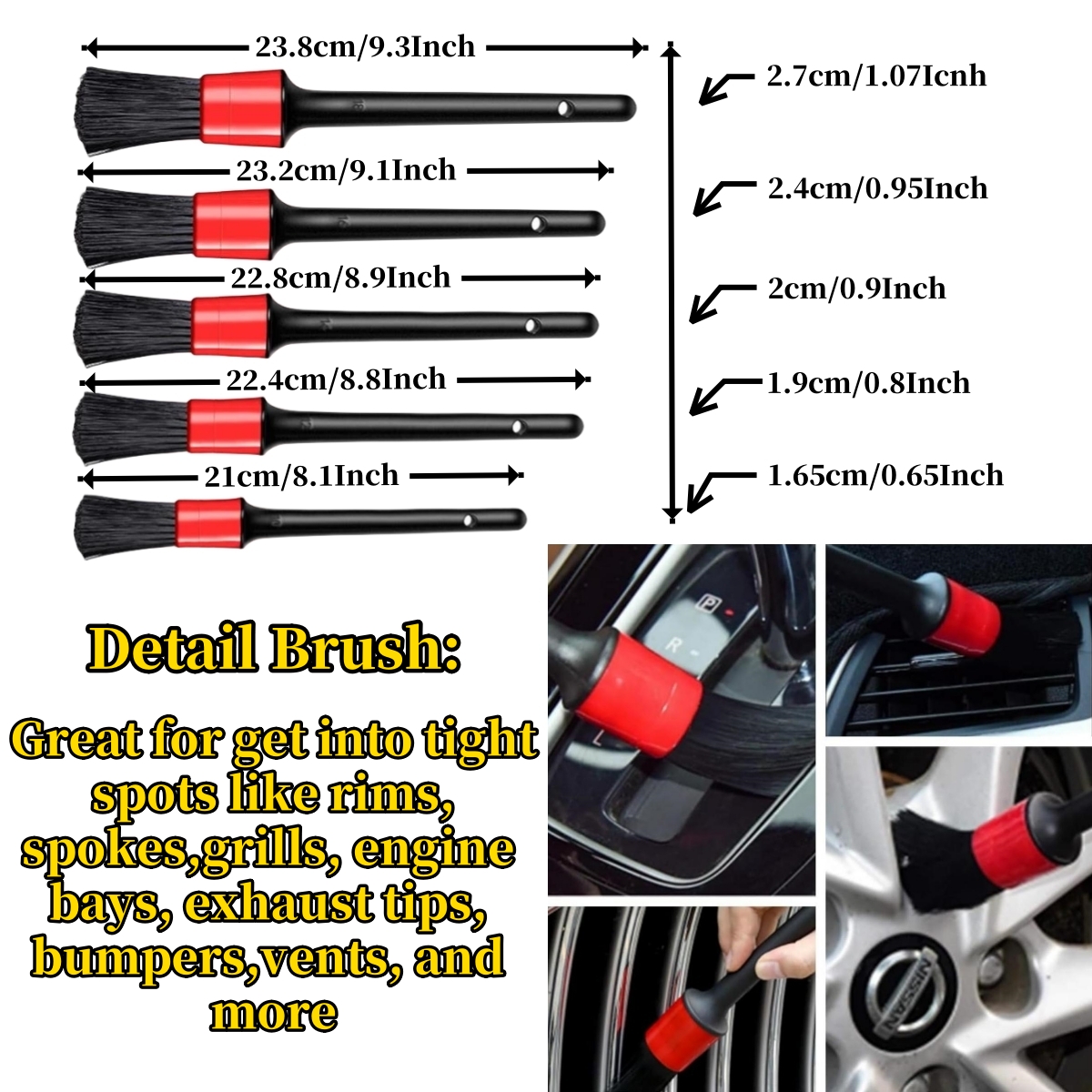 Auto Tire Wheel Detailing Brus - огляд і ціна Interior Detailing Kit